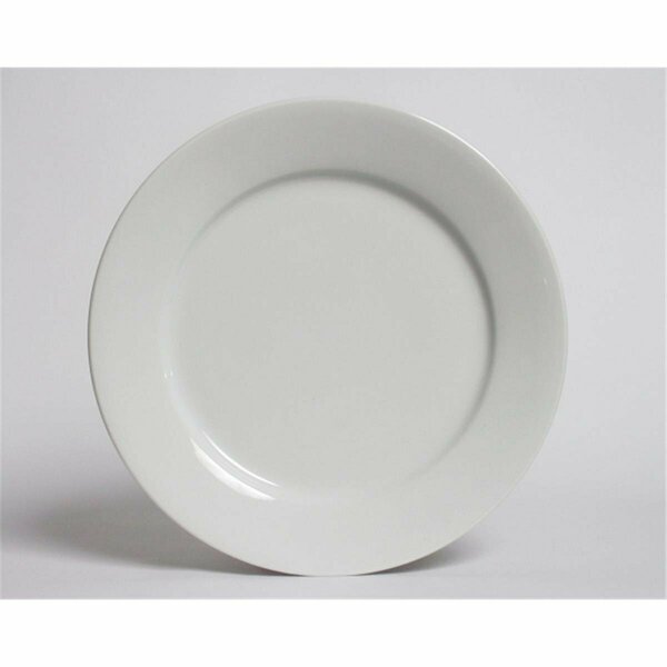 Tuxton China Alaska 5.5 in. Rolled Edge Plate - Porcelain White - 3 Dozen ALA-054